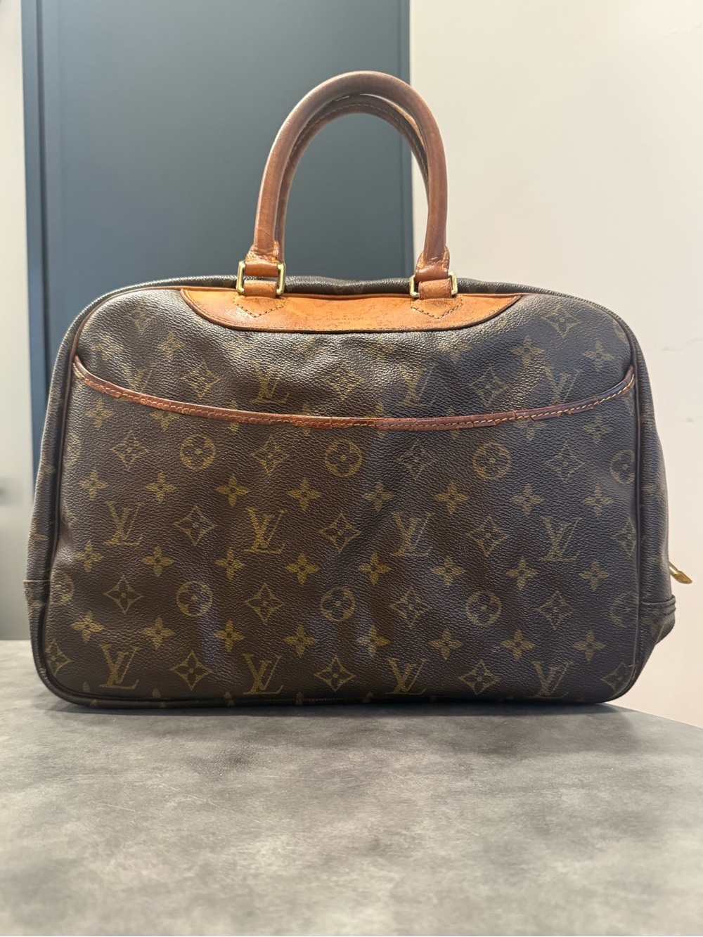 Louis Vuitton 1997 Deauville Bag in Brown Monogram Canvas Vintage Good Condtion - Picture 7 of 16